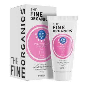 واقي شمس ذا فاين أورجانيكس الوردي SPF 50+ - لتوحيد اللون وإشراقة فورية